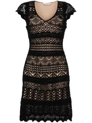 TWINSET V-neck knitted dress - Black