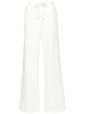 TWINSET wide-leg cotton track pants - White