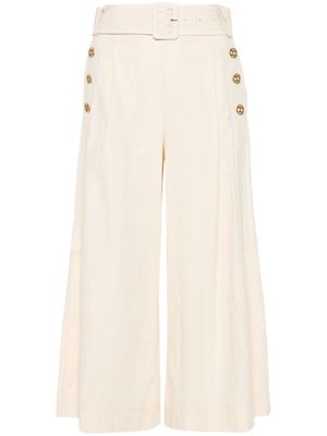 TWINSET wide-leg cropped trousers - Neutrals