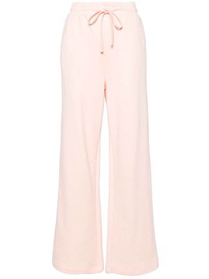 TWINSET wide-leg logo-embroidered track pants - Pink