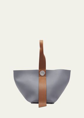 Twisted Medium Leather Hobo Bag