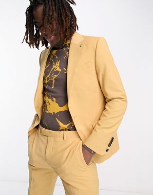 Twisted Tailor buscot suit jacket in honey yellow