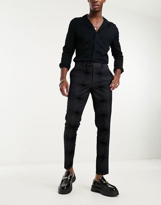 Twisted Tailor carter star suit pants in black