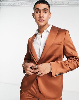 Twisted Tailor draco suit jacket in copper