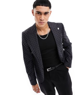 Twisted Tailor kei suit jacket in black