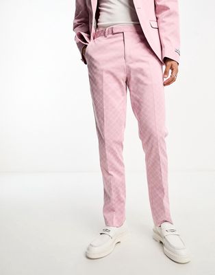 Twisted Tailor kei suit pants in dusty pink