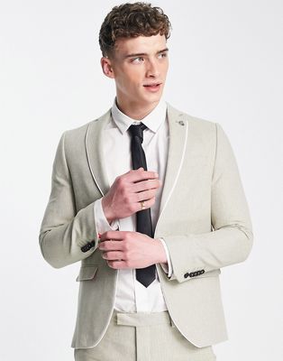 Twisted Tailor wair skinny fit suit jacket in sage green