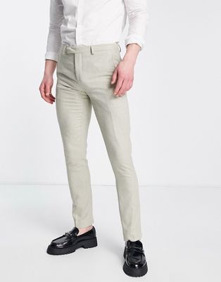 Twisted Tailor Wair skinny fit suit pants in sage green