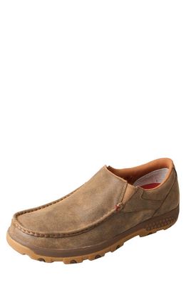 Twisted X CellStretch® Slip-On Moc Toe Driver in Bomber