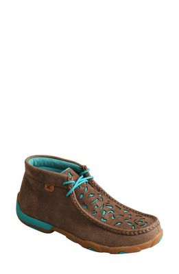 Twisted X Chukka Driving Shoe in Bomber & Turquoise Leather