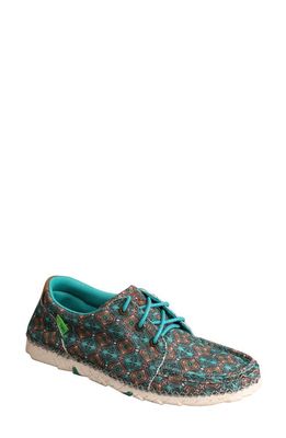 Twisted X Twisted Zero-X Sneaker in Turquoise/Multi Canvas