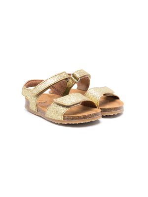 Two Con Me By Pépé glitter-effect leather sandals - Gold