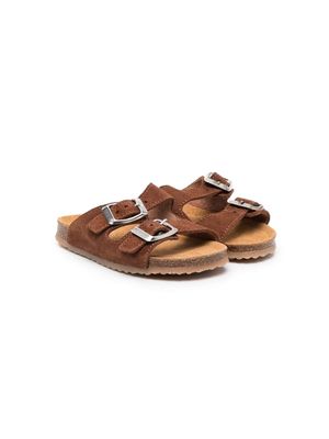 Two Con Me By Pépé suede slip-on sandals - Brown