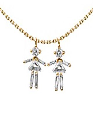 Two Girls Diamond Necklace