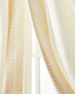 Two Rio Cream Curtains, 96"L