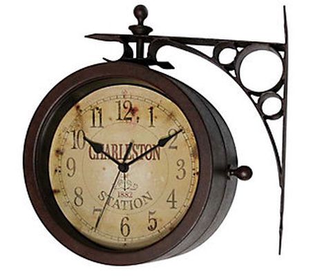 Two Sided Charleston Clock/Thermometer by Infin ity