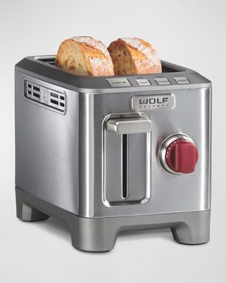 Two-Slice Toaster With Red Knob