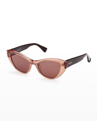 Two-Tone Acetate Cat-Eye Sunglasses