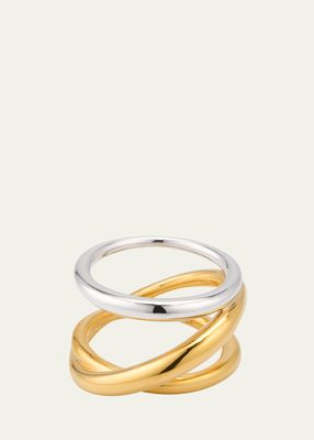 Two-Tone Bague Triplet Ring