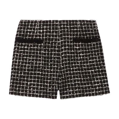 Two-tone tweed shorts