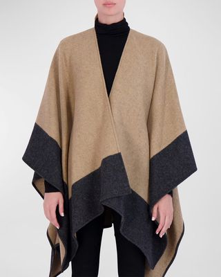 Two-Tone Wool Cape