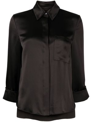 TWP Boyfriend silk shirt - Black