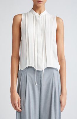 TWP Cherry Sleeveless Silk Top in Ivory