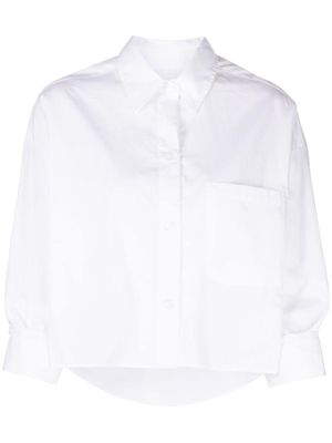TWP cropped cotton shirt - WHITE