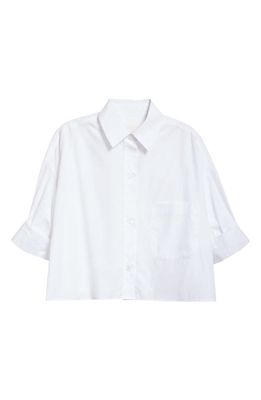 TWP Next Ex Crop Button-Up Shirt in White