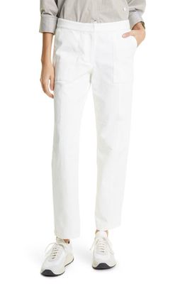 TWP Spring Straight Leg Pants in Ivory/Ivory