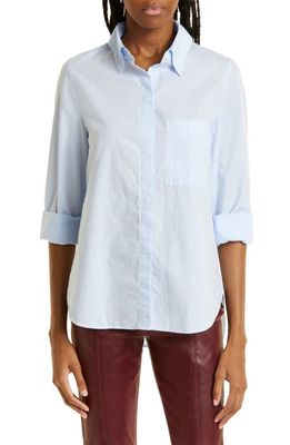 TWP The Boyfriend Cotton Button-Up Shirt in Baby Blue