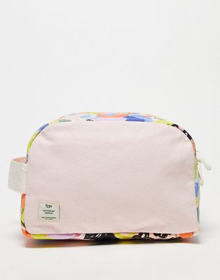 Typo travel washbag in abstract fruit print-Multi