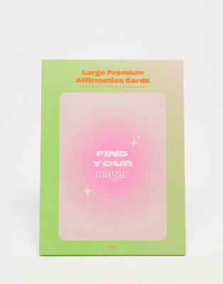 Typo wellness affirmation cards in pastel-Multi