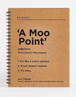 Typo x Friends 'moo point' slogan A4 notebook in beige-Neutral