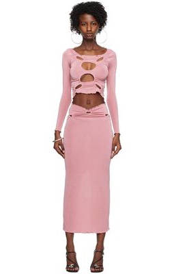 TYRELL SSENSE Exclusive Pink Top & Maxi Skirt Set