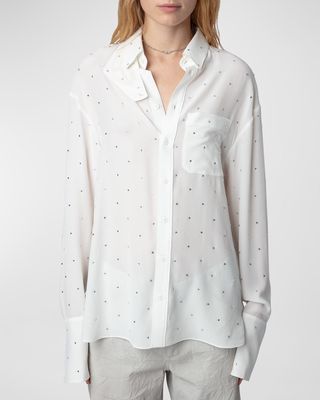 Tyrone Embellished Button-Front Shirt