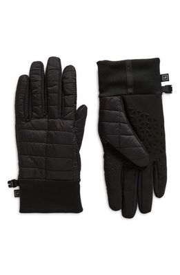 U R Quilted Puffer Gloves in Black