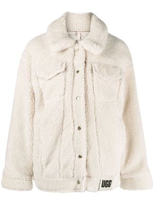 UGG button-up faux shearling jacket - Neutrals