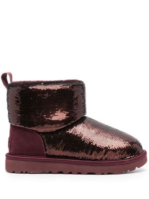 UGG Classic Mini Mirror Ball ankle boots - Red