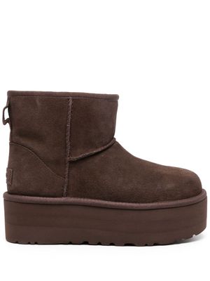 UGG Classic Mini suede platform boots - Brown