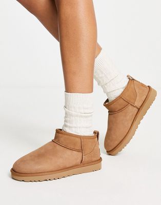 UGG Classic Ultra Mini ankle boots in chestnut-Brown