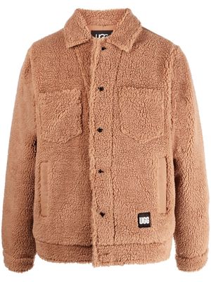 UGG faux-shearling shirt jacket - Brown