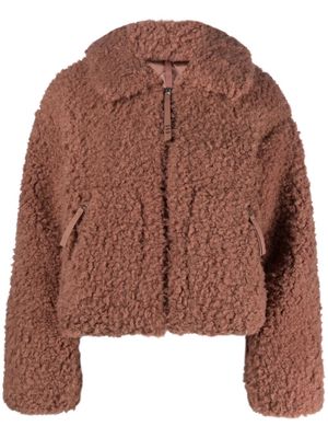 UGG faux-shearling zip-up jacket - Neutrals