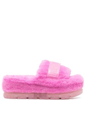 UGG Fluffita flatform wool-blend slides - Pink
