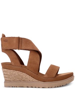 UGG Ileana Ankle 75mm wedge sandals - Brown