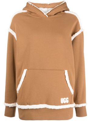 UGG Joanne logo-appliqué fleece hoodie - Brown
