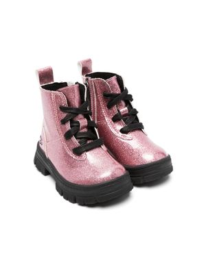 UGG Kids Ashton logo-embossed glittery boots - Pink