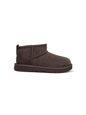 UGG Kids Classic Ultra Mini suede ankle boots - Brown