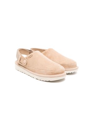 UGG Kids Goldenstar suede clogs - Brown