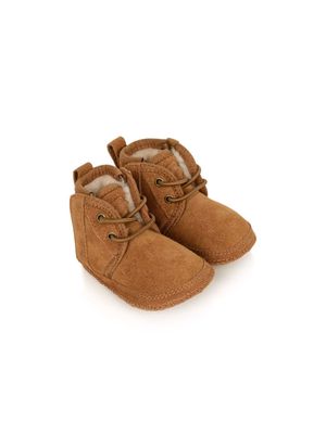 UGG Kids logo-patch suede boots - Brown